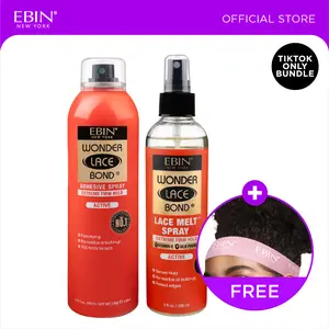 EBIN Adhesive Spray + Melt Spray Bundle with FREE Melting Band | Strong Hold, Seamless Melt, Flawless Finish