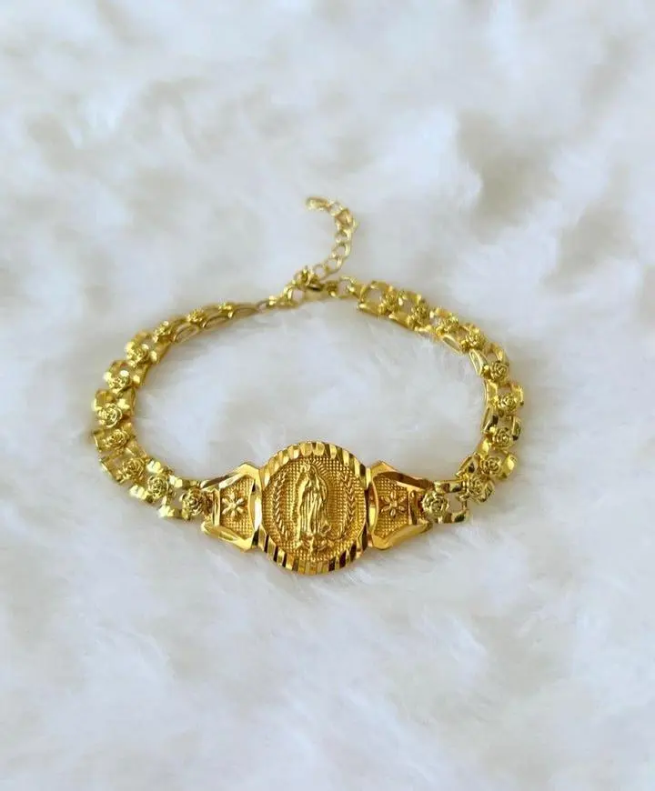 Floral Mother Mary Bracelet