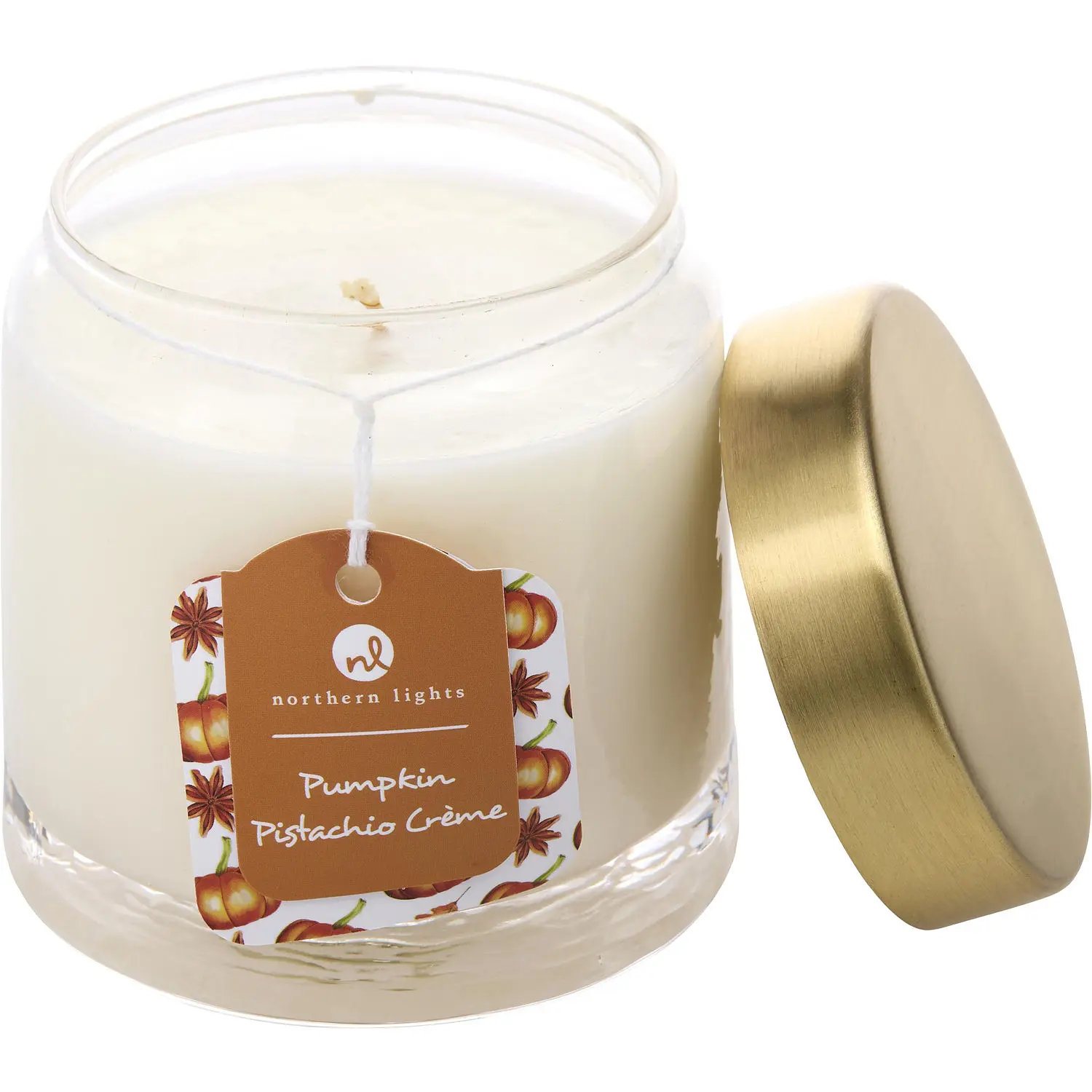 Pumpkin Pistachio Creme By Northern Lights Scented Soy Glass Candle For Unisex