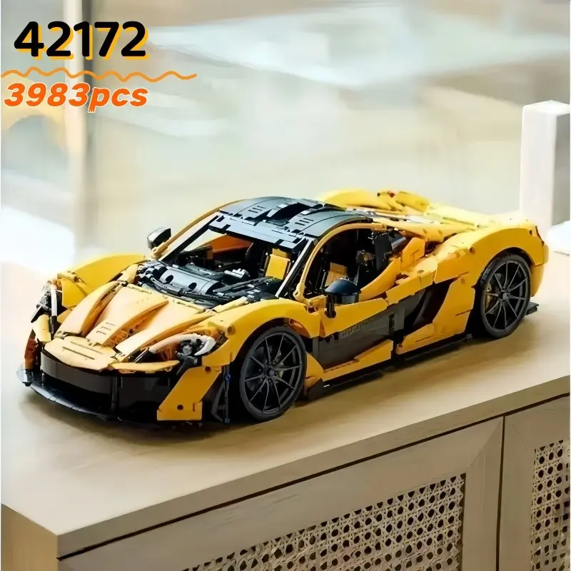 3893 Pieces Technical P1 Super Car 1:8 Scale Model, Assembly Home Decor Toy, Puzzle Model Toy, Boy's Birthday Gift, Model Kit, Model Building Kit