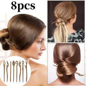 8 Pack Women Chopstick Hair Sticks Wooden Hair Bun Machine Beauty & Personal Care