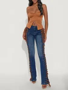 Tall Jaw Dropper Stretch Lace Up Bootcut Jeans - Dark Wash