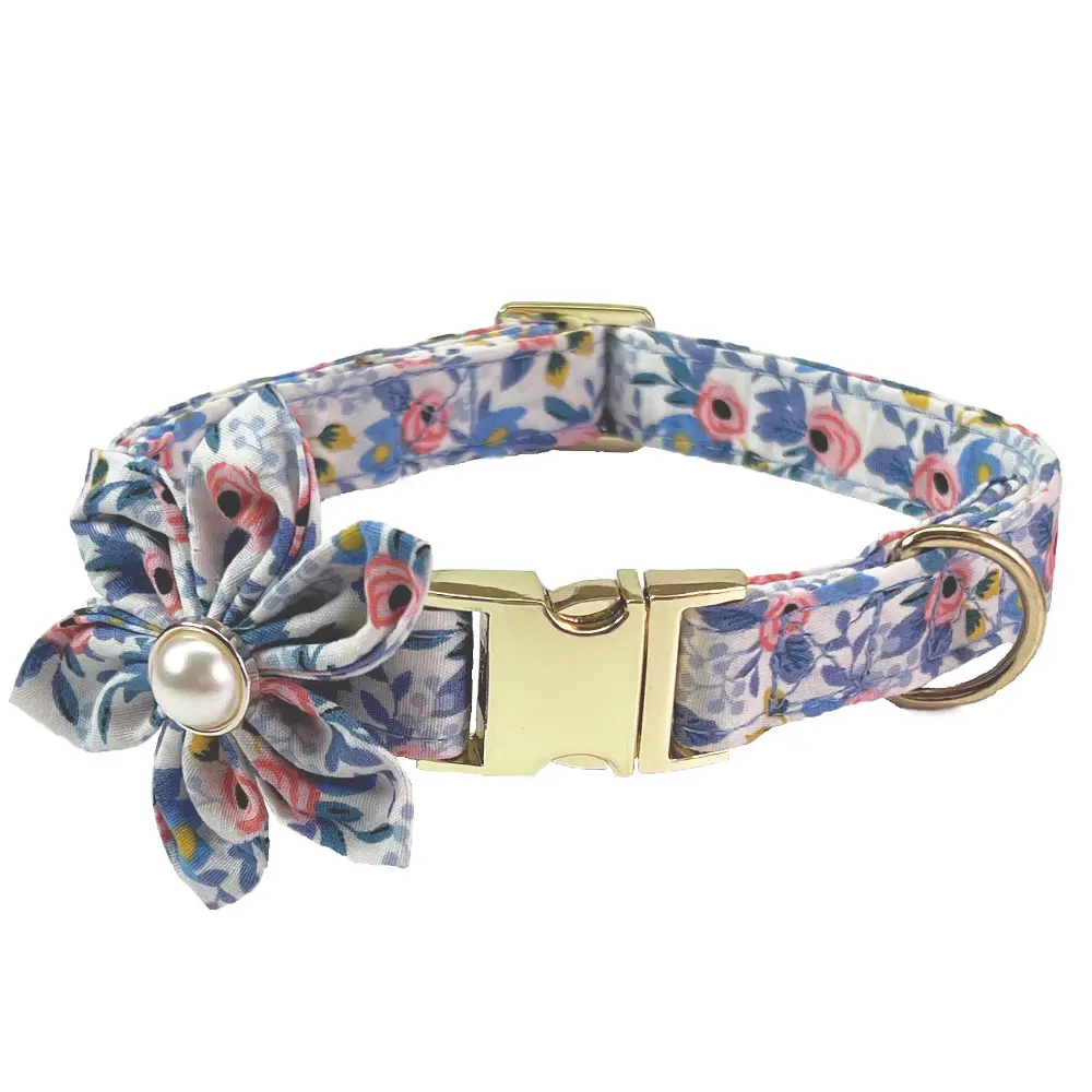 Floral Engraved Dog Collar with Leash, Personalized Metal Buckle for Medium Large Dogs Floral Engraved Dog Collar with Leash, Personalized Metal Buckle for Medium Large Dogs