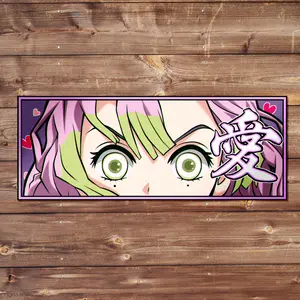 Mitsuri Vinyl Sticker - Handmade JDM Slapper Sticker for Waterproof Window, Laptop, Kindle, and Water Bottle