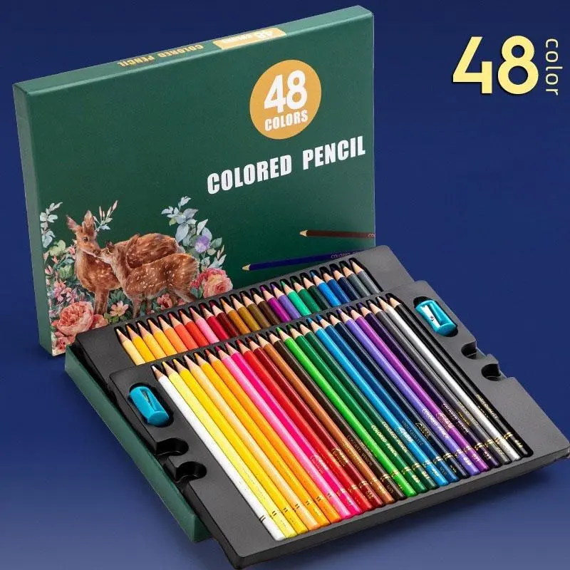 Professional Oil-Based Colored Pencil Set, Art Supplies, Artist Pencil Set, 48-200 Colors, High-Quality Ink, Rich Color, Sturdy Blend Effect, Ideal for Sketching & Drawing