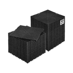 fathersdaygift VEVOR Interlocking Drainage Mat, 12x 12 Modular Interlocking Cushion, 40 Pcs Splicing Drainage Mats, Non-Slip Black PP Drainage Floor Tile and Shower Mat, for Garage, Garden, Kitchen Outdoor