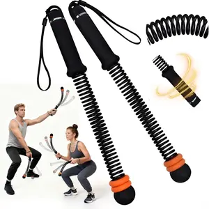 Weighted Cordless Battle Ropes 2PCS – New Upgrade Quiet Ropeless Training Rope Fitness Equipment for Home, Strength Training, HIIT Workouts, Full-Body Exercise, Indoor Gym Use, Noise-Free Portable Workout Gear