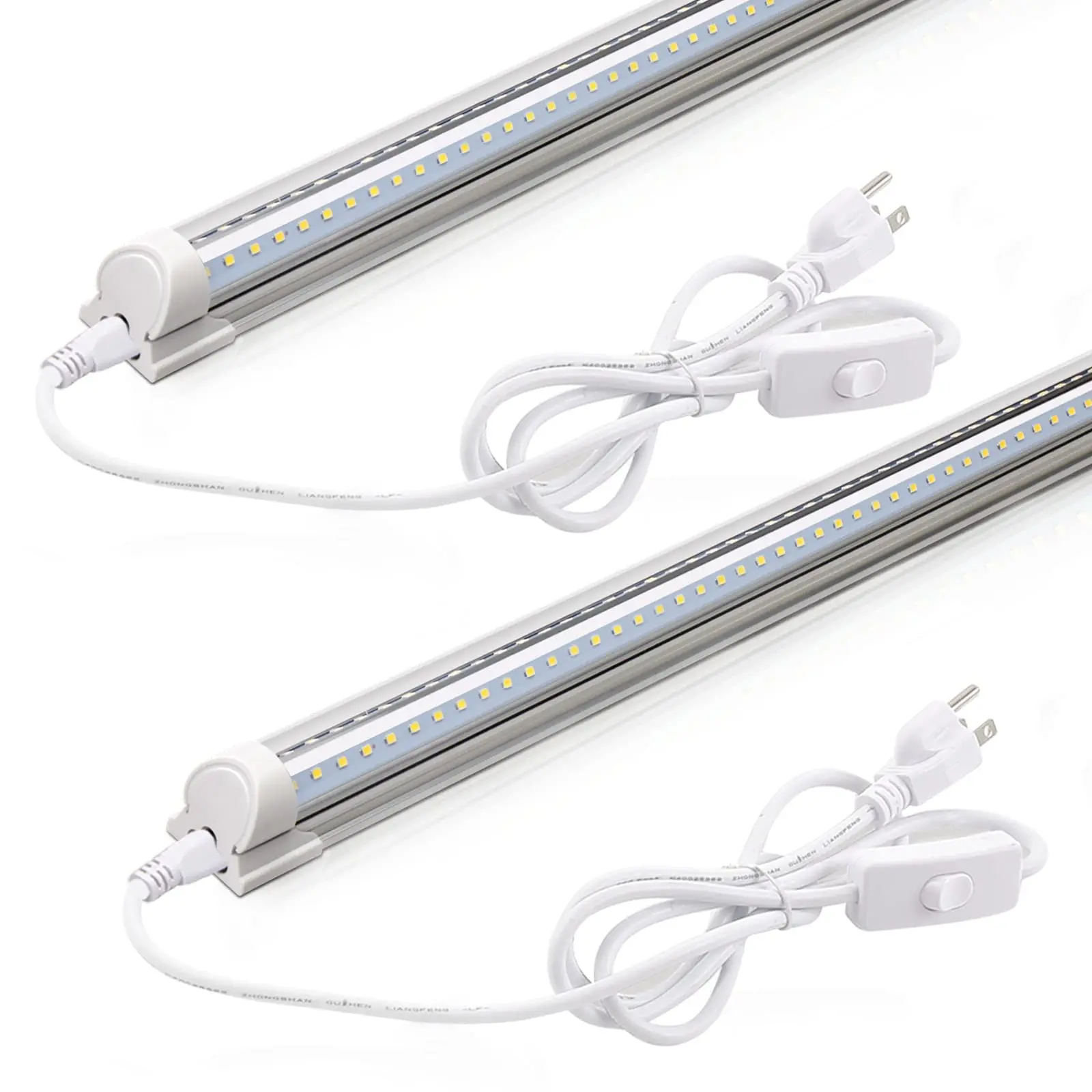 Barrina 2FT T8 LED Shop Light, 4000K 20W 3000LM, V Shape Integrated LED Lighting for Garage, Warehouse, Workshop, ETL Listed, 2 Packs