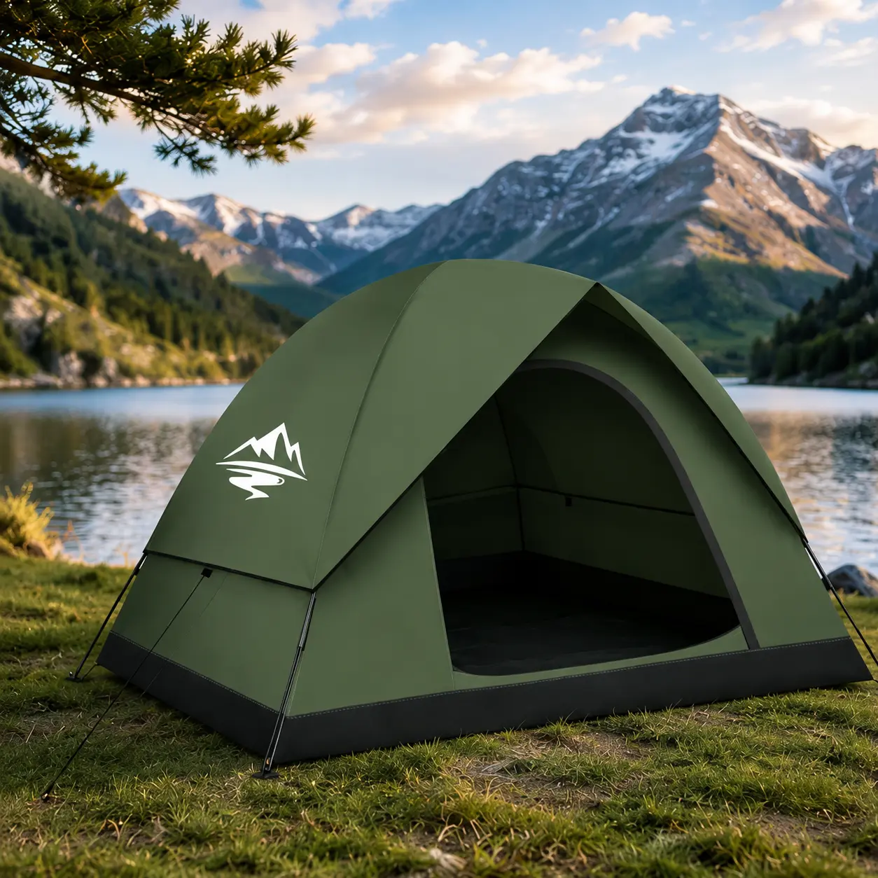 2-3 Person Waterproof Camping Tent, Lightweight Breathable Backpacking Tent with Carry Bag, for Hiking Outdoor Adventures