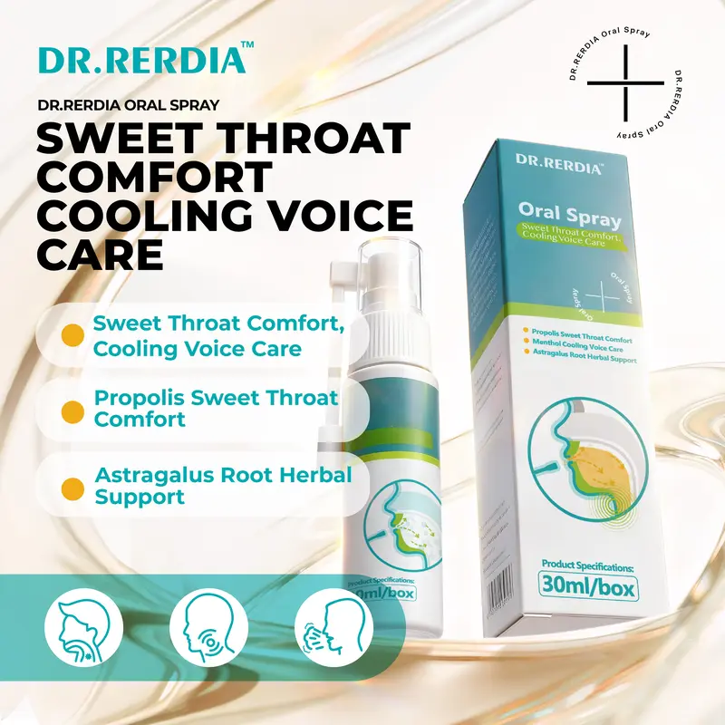 [In Stock]DR.RERDIA Oral Spray with Propolis, Menthol & Astragalus Root — Gentle Daily Care