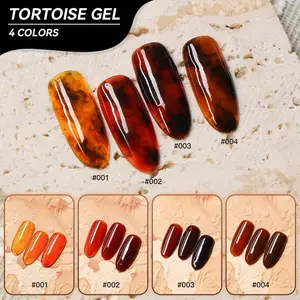 Tortoise Sheer Jelly Gel Fall nail set 4 colors nail care nail art fall gel nail tortie tortoise shell nail