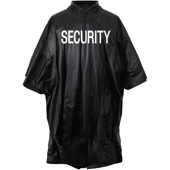 Black Outdoor Waterproof Hooded Rain Poncho - Full Body Cover, Rainproof, Reusable, 1 Size (Home Supplies Raincoat)