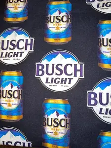 WOMENS Busch Light Can+Logo Pattern Slip Ons