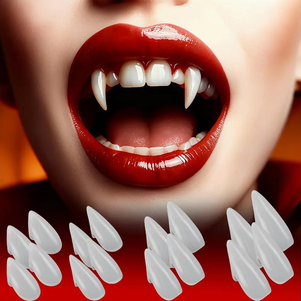20PCS Halloween Vampire Zombie Fake Teeth - Prank Toy Party Fake Teeth Prop Halloween Party Decoration, Suitable as a Gift for Friends