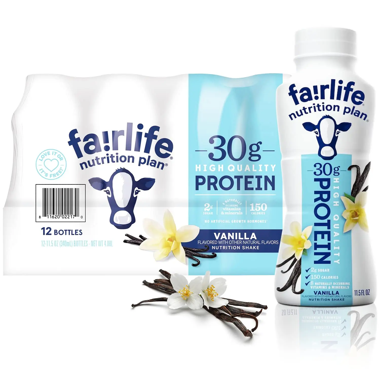 Fair Life Nutrition Plan High Protein Liquid Shake, Vanilla, 11.5 oz, Pack of 12