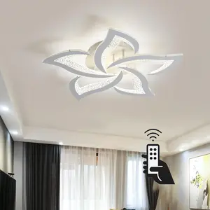 Modern LED Ceiling Light, Home Decoration Lamp, 23.6 Inch Adjustable LED Pendant Lamp with Remote, Suitable for Living Room, Dining Room, Bedroom, Hallway, Home Decor Lighting, 45w
