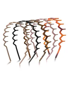 5pcs Leopard Print Hair Bands with Teeth, 2.5cm Wave Design, Durable Anti-Slip Headbands for Face Washing, Skincare, Reading, Vacation, Chic Headbands