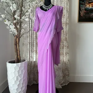 Chiffon Saree with blouse petticoat