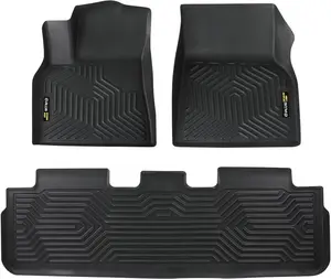 G-Plus TPE Floor Mats Fit for Tesla Model Y 2020-2024 Rubber Liner Fit 5-Seat (NOT fit 7-Seat) All Weather Full Cover Protection Floor Liners TPE Black Vehicle Interior Automotive