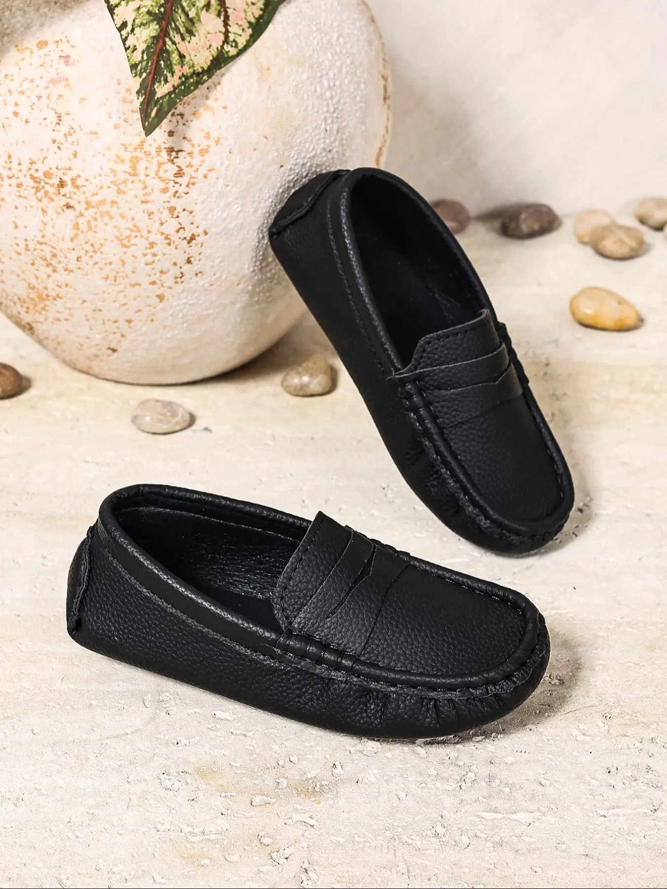 Fashionable Flat Loafer Shoes, Casual Shoes, Simple Slip-On Design, Suitable for Boys & Girls, Spring & Fall School Outdoor Wear, Low Top Shoes