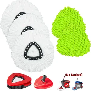 O-Cedar EasyWring Spin Mop Refills - 1-Tank System Microfiber Replacement Heads, Durable & Machine Washable, Safe for Smooth Surface Floors