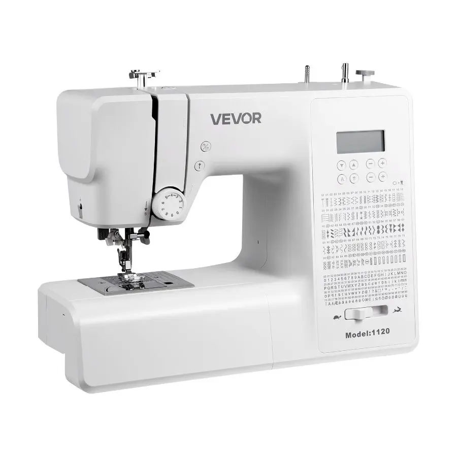 【DealsForYouDays】VEVOR Sewing Machine, 18 Stitch Applications, with LED Light and Foot Pedal, Simple Dial Control, Interior Metal Frame, Lightweight and Portable Beginner Sewing Machine for Adults Crafts and MendingVEVOR Super Brand Day