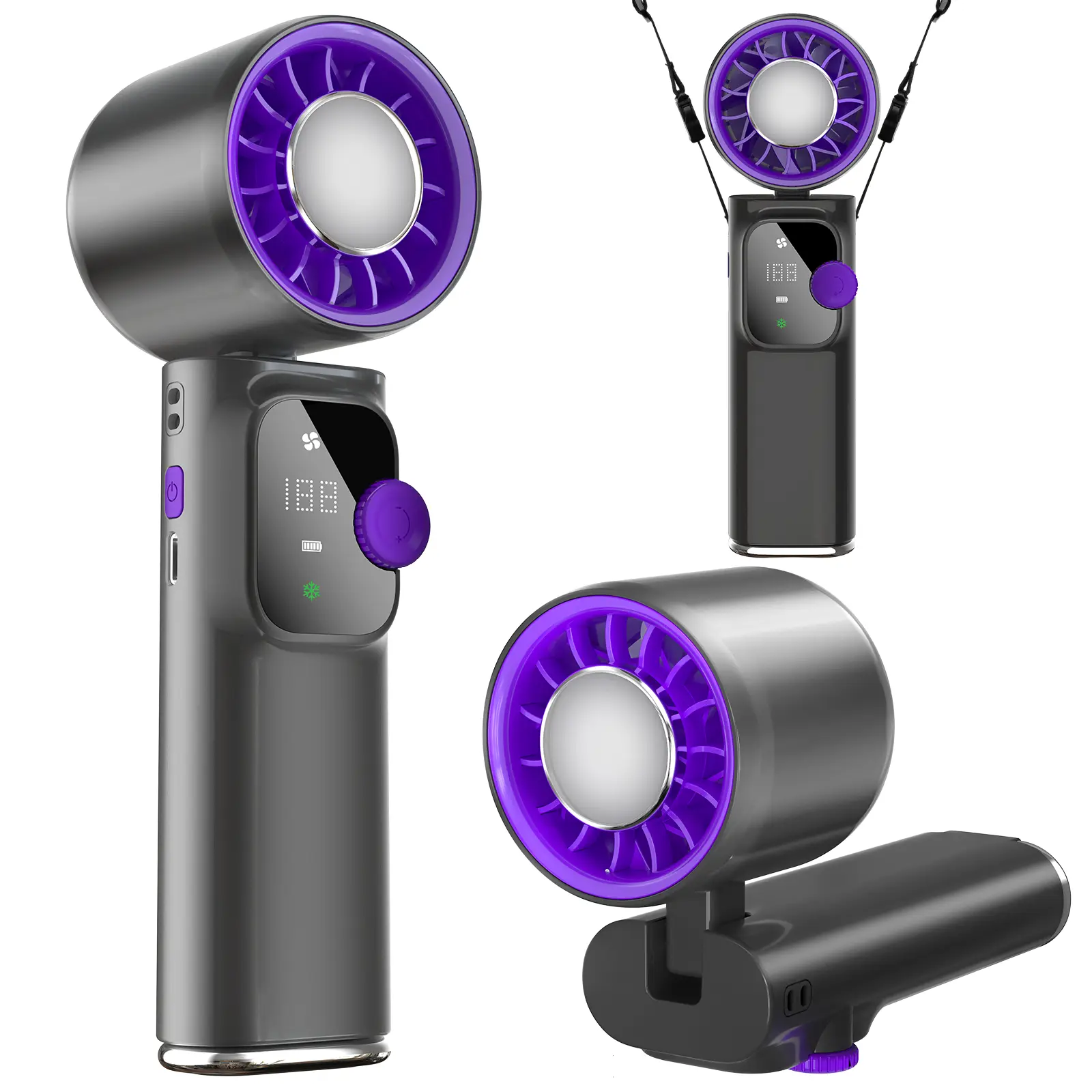 199-Level Precise Wind Control Adjustable Handheld Fan with Foldable Design, Airflow & Automatic Settings, Portable Fans for Summer Travel & Outdoor Home Appliance Essentials, Adjustable Handheld Portable Fans