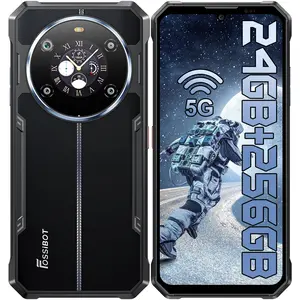 FOSSIBOT F109 Rugged Smartphone Unlocked 5G - 24GB RAM+256GB ROM Cell Phones, 10600mAh Battery, 6.745'' Dual Display Android 14 Dual SIM Phone, 50MP AI Camera, IP68/69K Waterproof Phone, NFC/OTG/GPS