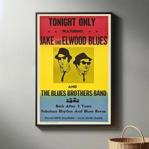 The Blues Brothers Movie Poster | High Quality Canvas Print I 2024 Movie Poster | Modern Room Decorative Arts | Popular Film