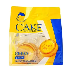 Egg Tarts Cake Snack, 6 Pieces Individually Wrapped 10.59oz, Egg Tarts Cake 300g