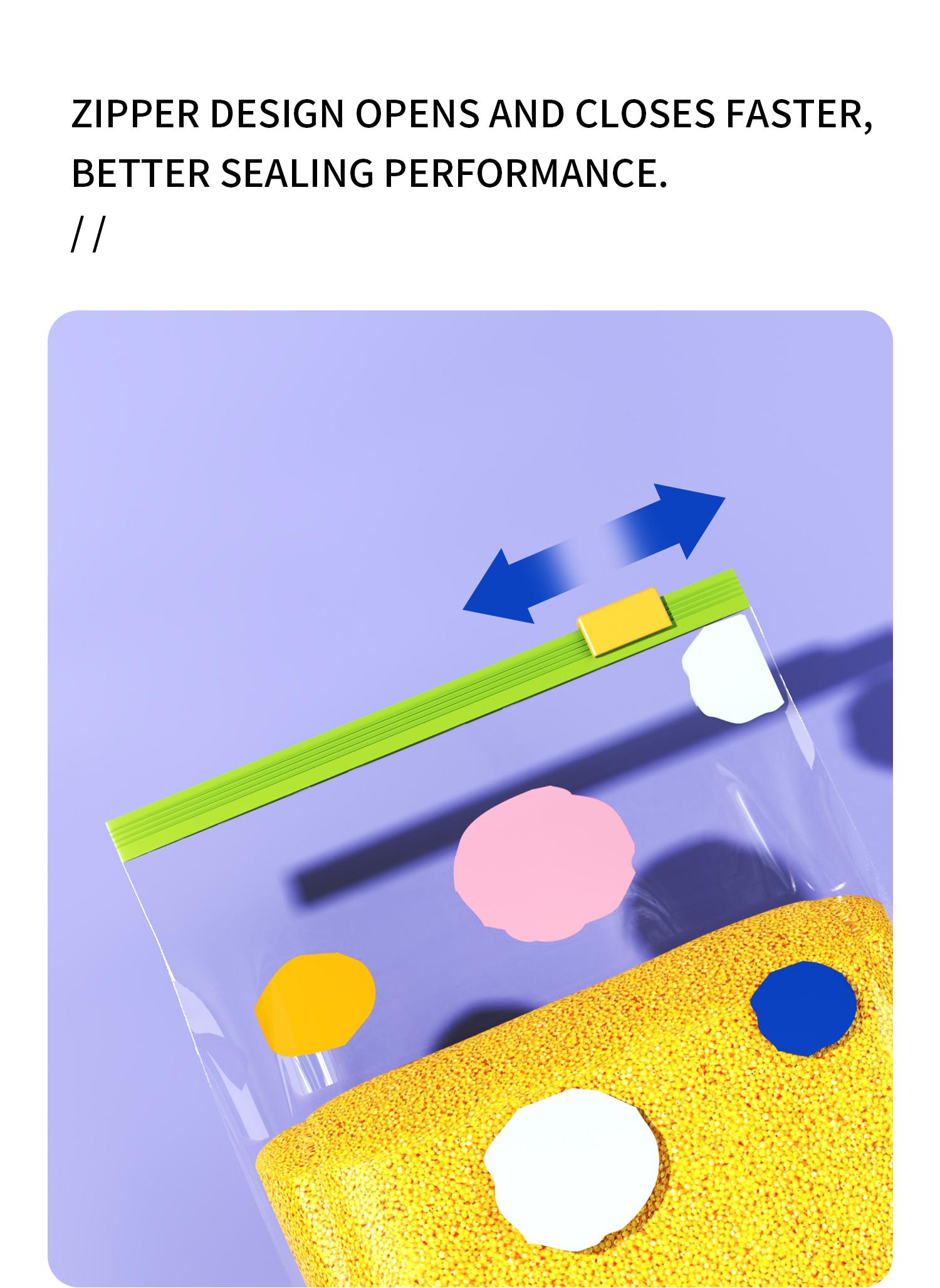 20pcs/Box S/M/L Sizes Freezer Sealable Storage Bags, Refrigerator Portion Bags, Food Packaging, Reusable, Food Cabinet Odor-proof Bags, Sa Dressing Sealed Fresh Bags, Thickened Household Self-sealing Zipper Bags