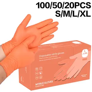 Nitrile Gloves 100/50/20 Pairs, Powder-Free Latex-Free, Touchscreen Compatible, Universal Design for Home Cleaning Kitchen Bath Pet Grooming, Household Kitchen Gloves, Disposable Cleaning Gloves