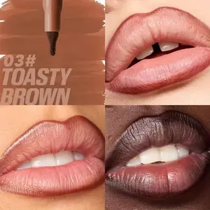 Long-lasting waterproof lip liner, matte finish, creamy texture, non-sticky formula, provides precise lip contours and bold/soft looks for all skin tones, available in various colors for everyday & special occasions, a Mother's Day gift, All day lipliner
