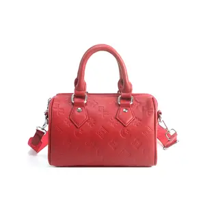 GORFIA 2026 New Women's PU Leather Cylinder Crossbody Bag - Textured Handbag, Adjustable Shoulder Strap, Waterproof, Zipper Lock, Ideal for Weddings, Business, Size L, Athletic Use Compatible, Elegant, Luxurious, Simple Design, Cylinder Bag