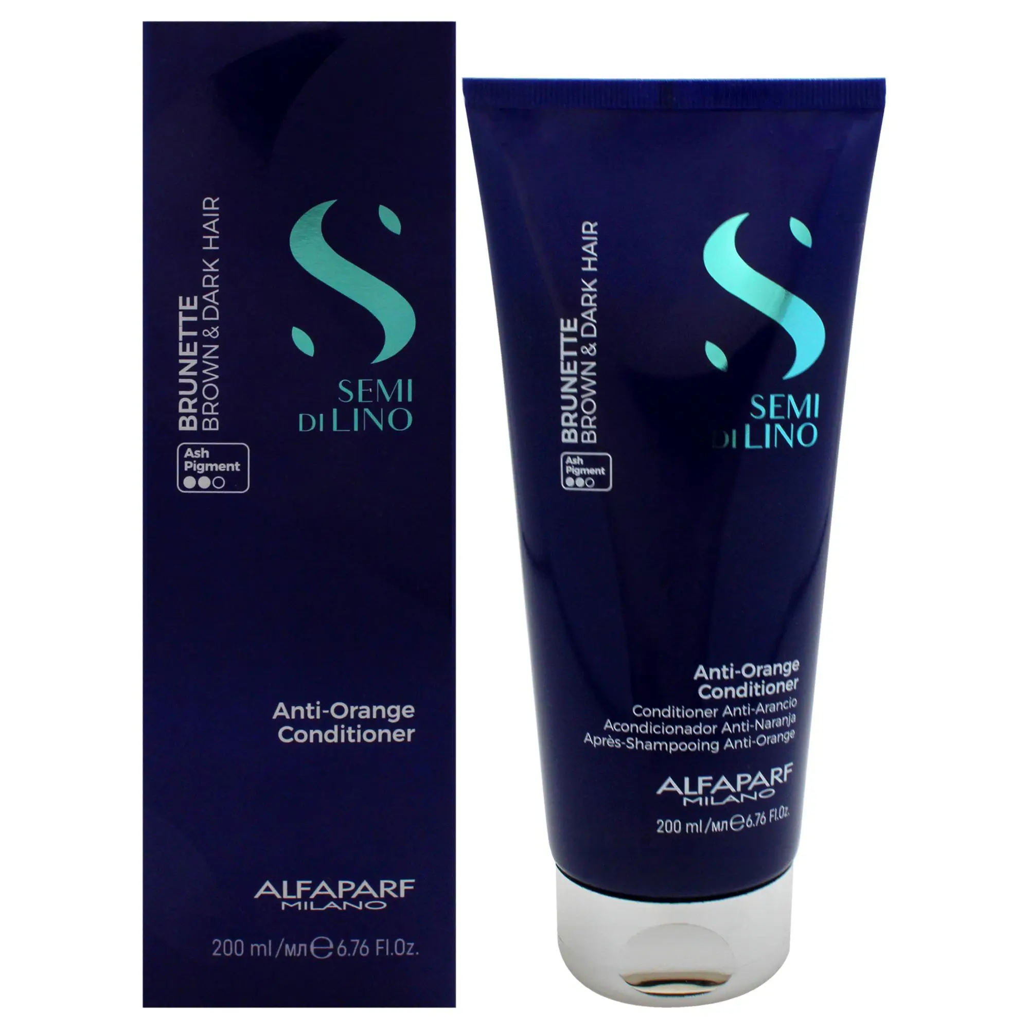 Alfaparf Milano Semi Di Lino Brunette Anti-Orange Conditioner, Unisex Haircare Product - 6.7 fl oz