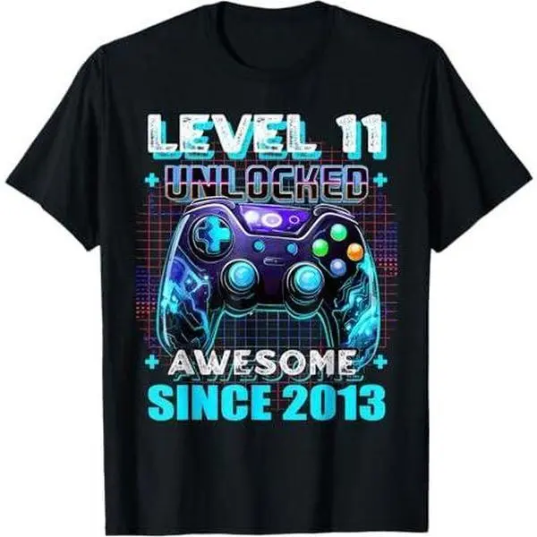 11th Birthday Gamer 11 Year Old Funny Bday Boy Eleven Son T-Shirt