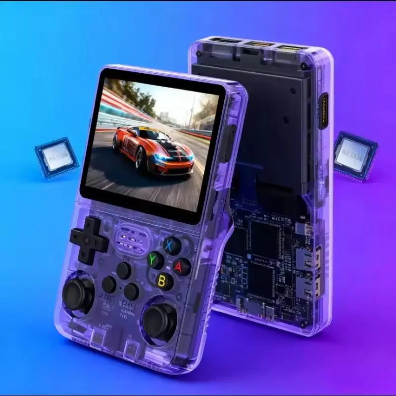 Portable Retro Video Game Console with 128GB Memory, R36s Handheld Gaming Device with Linux System, 3.5 Inch IPS Screen & 3500mah Battery, Rechargeable Game Console