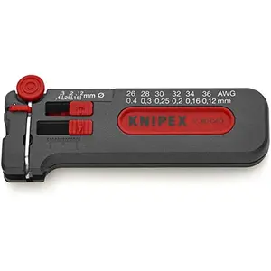 KNIPEX Tools - Precision Mini Wire Stripper, 26-36 AWG (1280040SB)