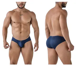 Men's Basic Polyester Blend Microfiber Briefs - Menswear Underwear with Smooth, Stretchy, Body-Sculpting Fabric, Plain Design