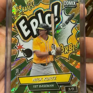 2025 Wild Card Comix Epic Rookies Nick Kurtz 3/3 R/C. Color Match