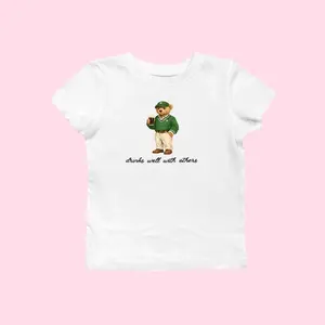 Funny St Patrick's Day Baby Tee, Drinks Well With Others, Irish Outfit