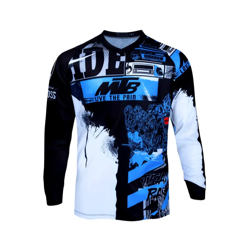 Men's Long Sleeves Cycling Jersey - Quick Dry, Moisture Wicking, Breathable MTB Mountain Bike Shirt For Biking & Riding Sports