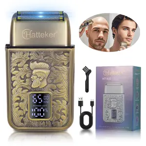 Electric Shaver, 3 Speed Settings Dual Blade Rotary Razor, Wet and Dry Use Electric Shaver, Great for Hair and Beard Grooming