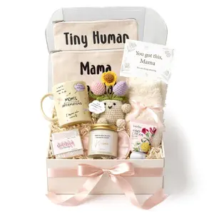 New Mom Gifts - First Mothers Day Gifts for New Moms Care Package After Baby with Postpartum Mama Essentials, Pregnancy Gift for First Time Mom To Be Gift for Expecting Moms