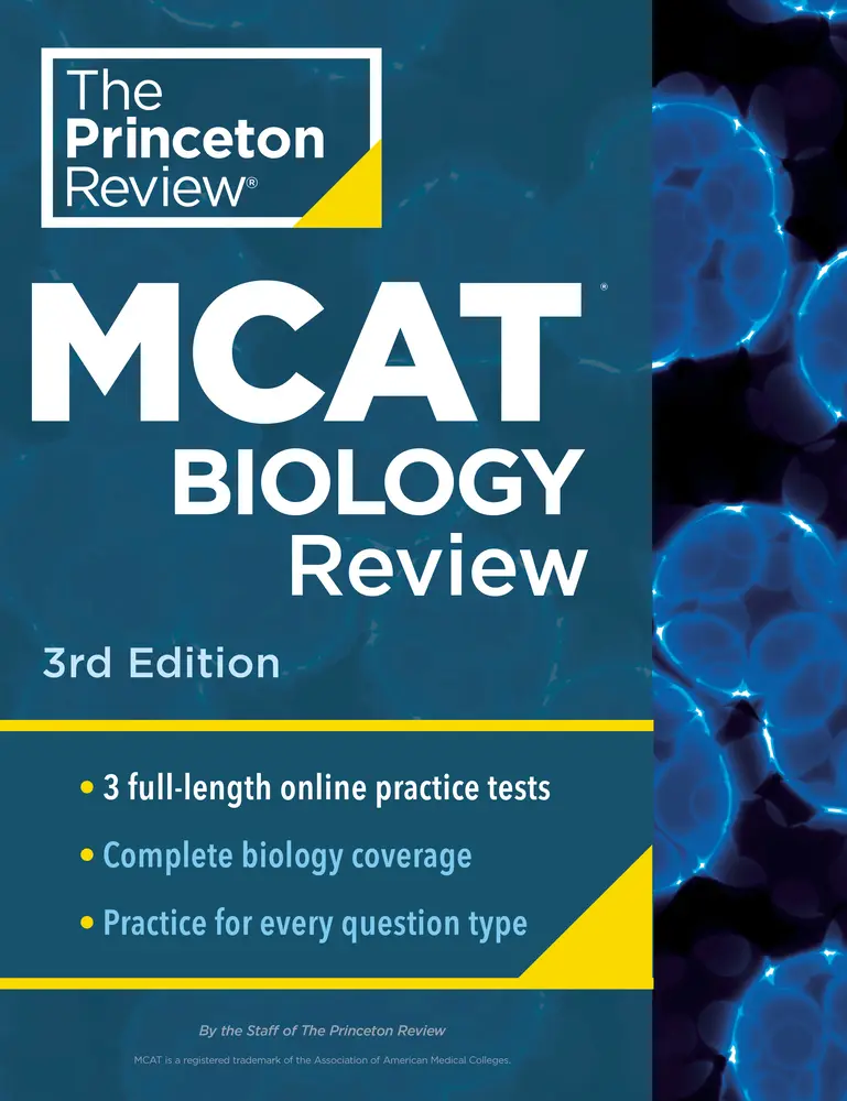 USED Book - Princeton Review MCAT Biology Review, 3rd Edition: Complete Content Prep + Practice Tests by The Princeton Review (Paperback) - english