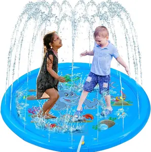 Kids Sprinklers for Outside, Splash Pad for Toddlers & Baby Pool 3-in-1 60" Water Toys Gifts for 1 2 3 4 5 Year Old Boys Girls Splash Play Mat