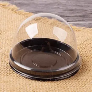 50pcs Plastic Round Blister Mooncake Box, Mooncake Holder Eggs Crunch Packing Box, Baking Dessert Packing Box Bakeware Baking Supplies