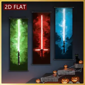 Halloween Theme Wall Painting Set, 3-Piece HD Print, Odorless & Fade Resistant, Ideal for Bedroom/living Room Décor