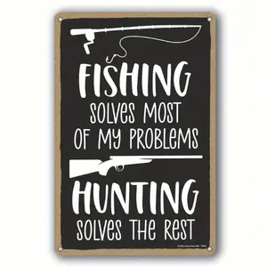 GILLHOOK Vintage Metal Wall Sign with Rustic Design for Fishing Enthusiasts, Heavy Duty Rustic Decor with Waterproof Finish, Vintage Garage Signs - Garage, Bar, Man Cave