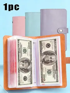 50 Inner Pages Of 1pc Savings Book, Macaron Cash Notebook Multi-Functional Loose-Leaf Design, Cash Letter Sealed Savings Book, Challenge Savings Book, Couple Challenge Cash Budget Loose Leaf Notebook, Savings Challenge Planner